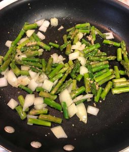 Asparagus & Onion Sauteing